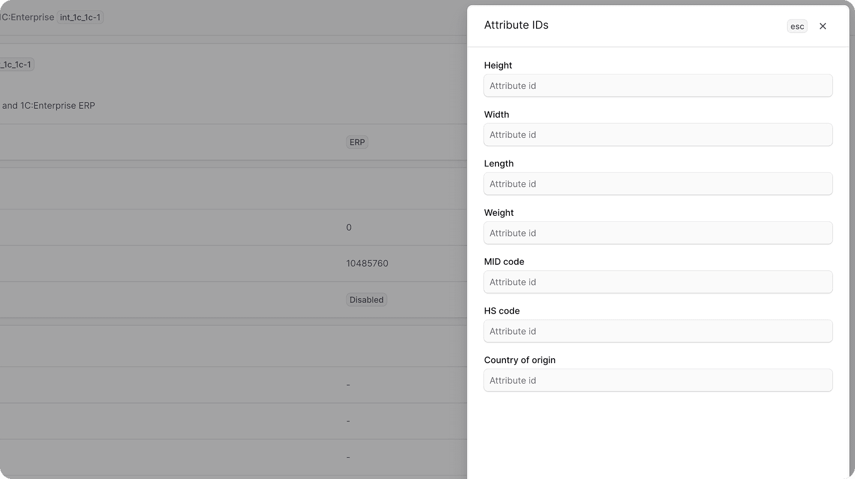 Edit attribute IDs