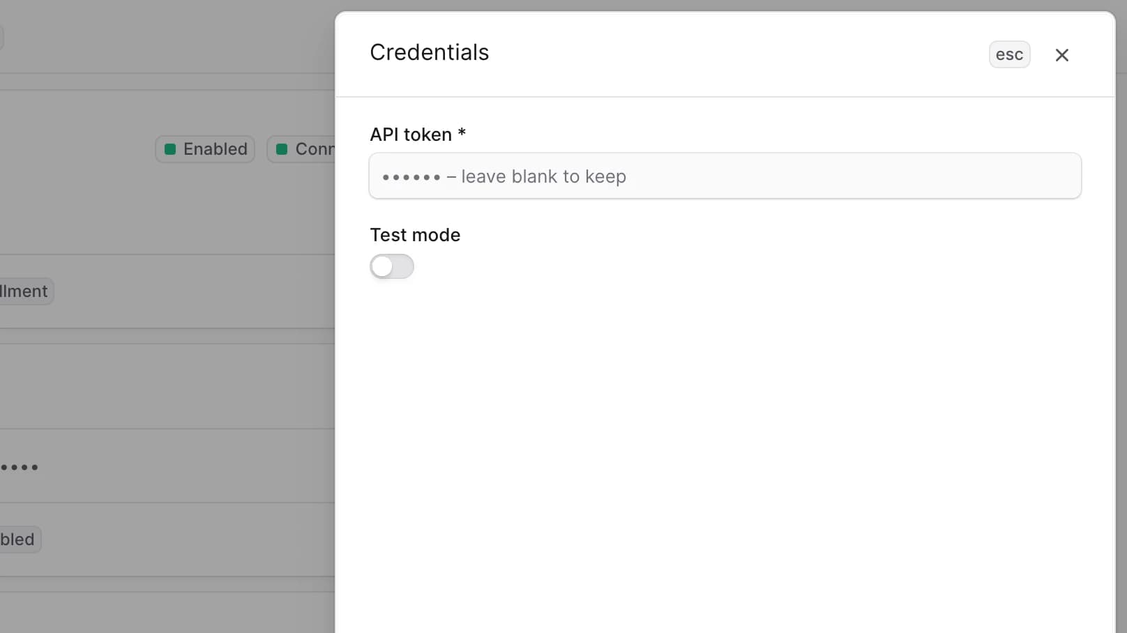 Edit ApiShip credentials