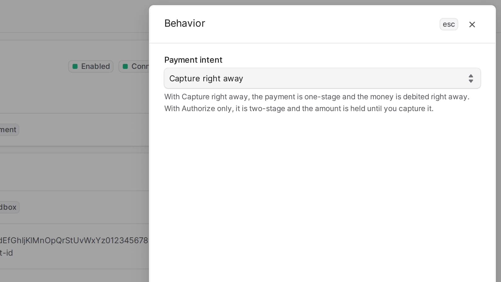 Edit behavior type