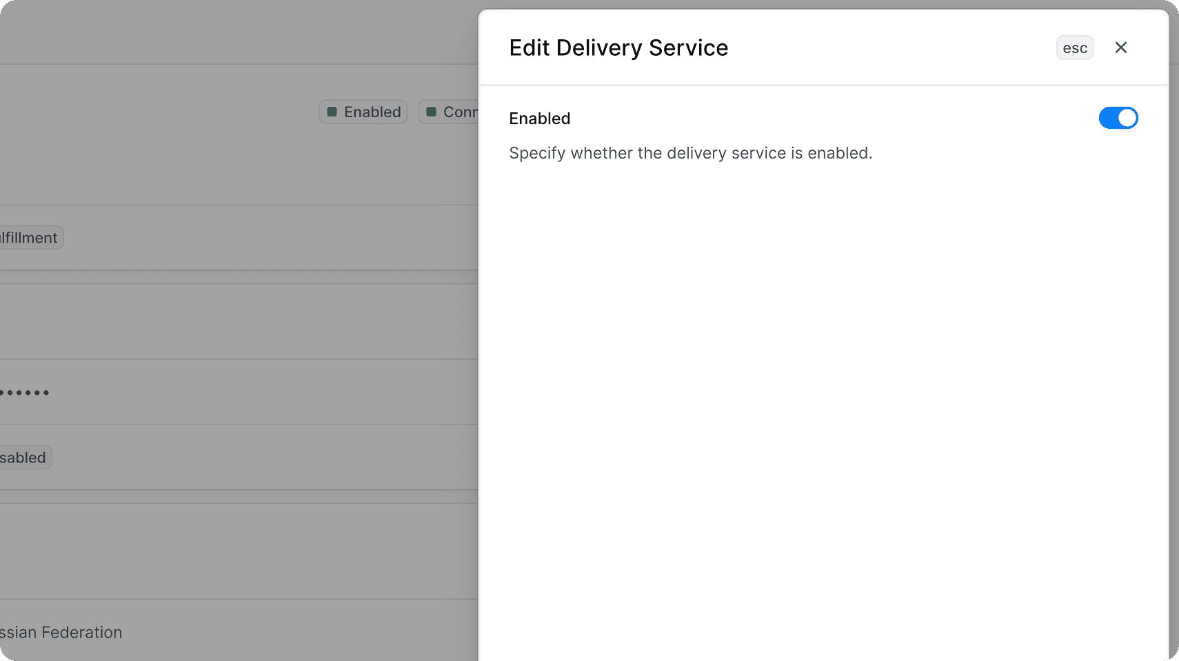 Edit ApiShip connection
