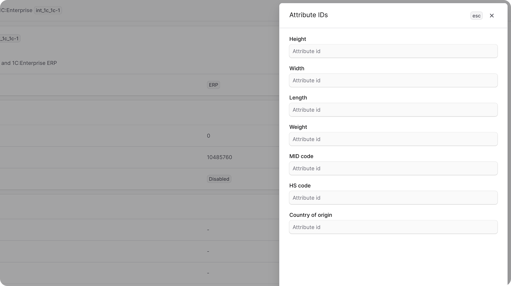 Edit attribute IDs